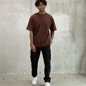 Drop Shoulder T-Shirt brown sz M NWT in packaging